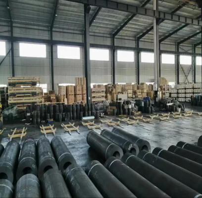 China Manufacture Low Price EAF Dia 400mm Graphite Electrode UHP With 4TPI Nipples