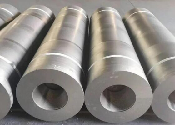 High Quality Low Ash Graphite Electrodes with Nipple for Arc Furnaces Steel Making supplier
